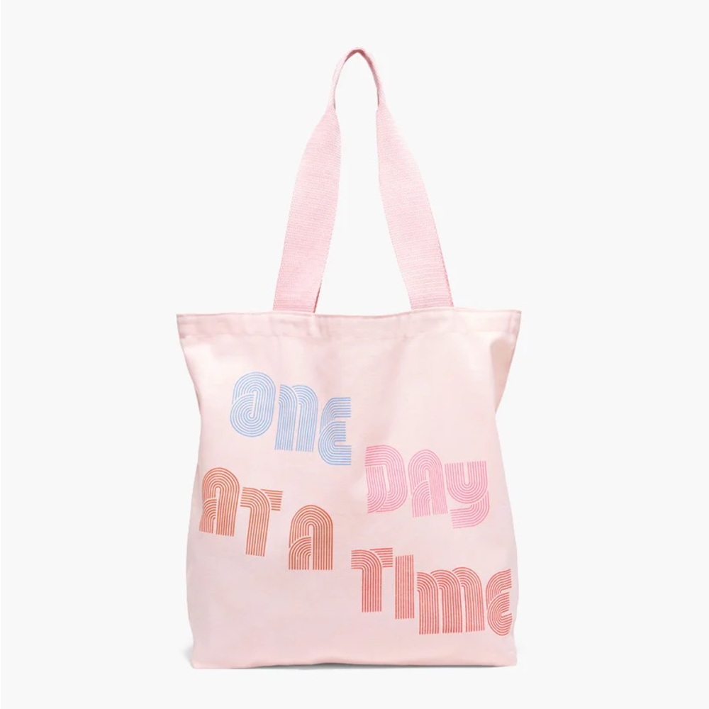 ban.do Pink and Blue Canvas Tote